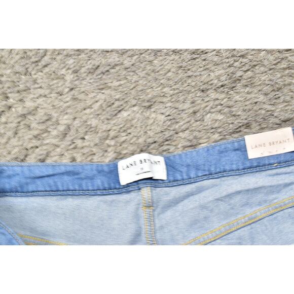 NEW Lane Bryant Blue Relaxed Bermuda Shorts Plus Size 22 Zip Solid - Picture 5 of 7